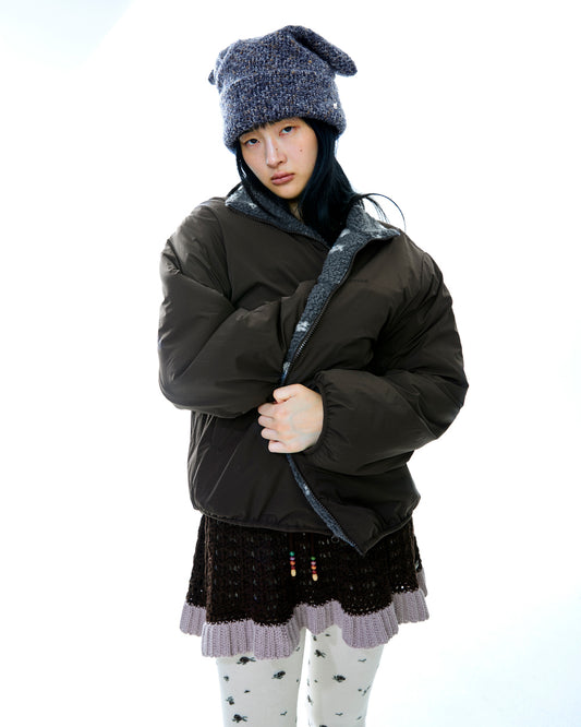 PETAL REVERSIBLE FLEECE JACKET GRAY
