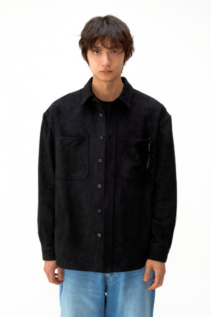 Eco suede oversized shirt / 3 Color