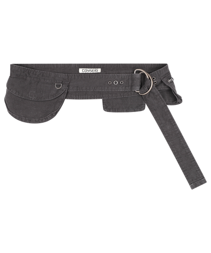 WASHED COTTON BELT BAG BROWN