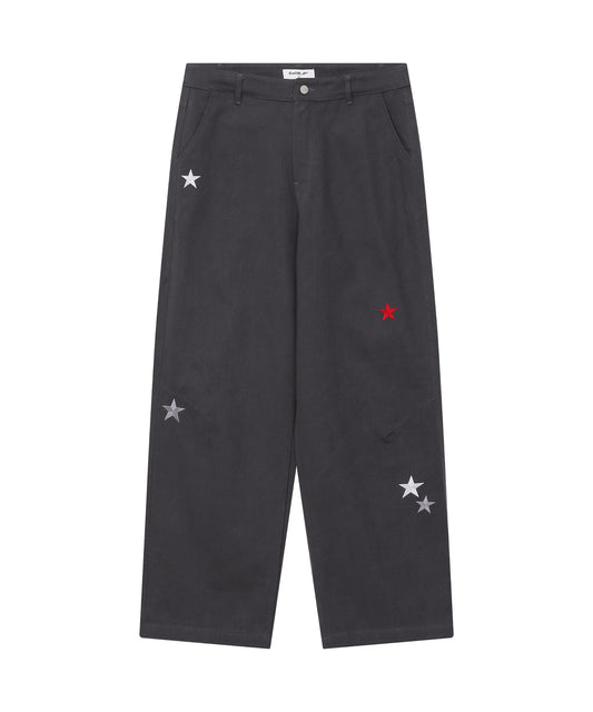 Star symbol pants. [Charcoal]