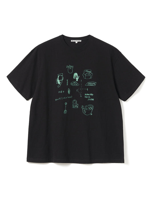 New Vision Doodle Graphic T-Shirts [Black]