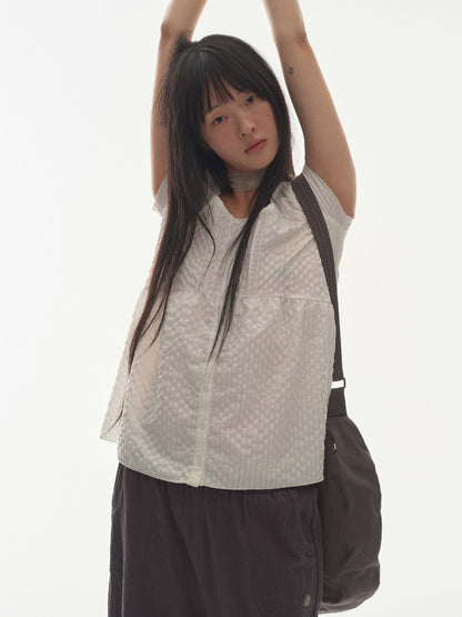 PINTUCK BLOUSE WHITE 