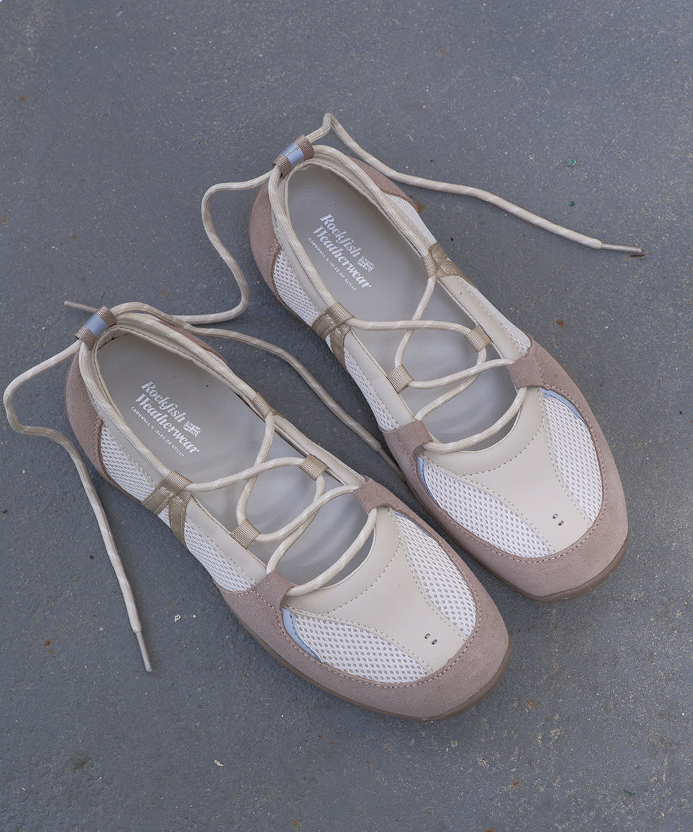 NICOLE WEAVING LACEUP SNEAKERS / 4 Color