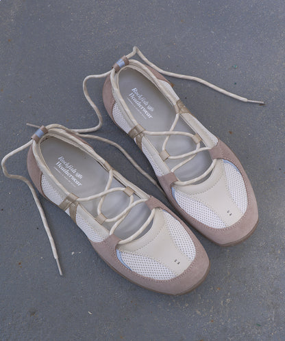 NICOLE WEAVING LACEUP SNEAKERS / 4 Color