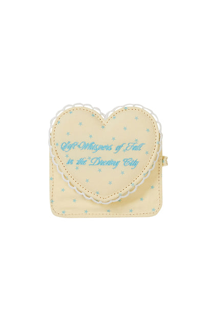 Heart frame card wallet Yellow