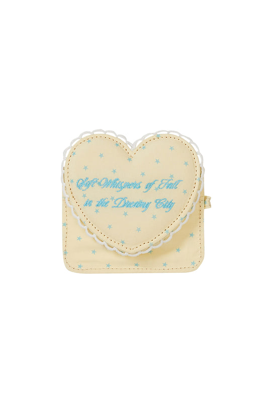 Heart frame card wallet Yellow