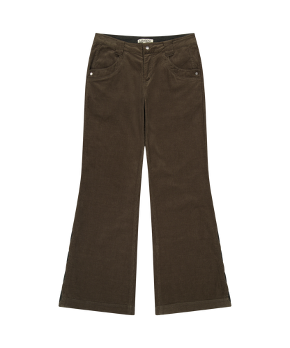 LEAF CUT CORDUROY PANTS BROWN