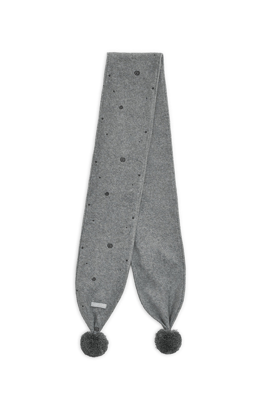 Embo pom-pom fleece muffler (Gray)