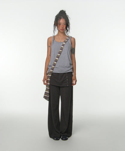 TWISTED SLEEVELESS MELANGE GRAY