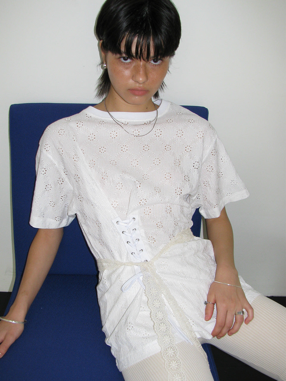 Punching Corset T-Shirt [White]