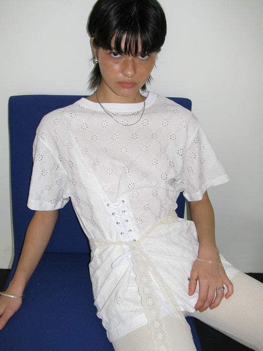 Punching Corset T-Shirt [White]