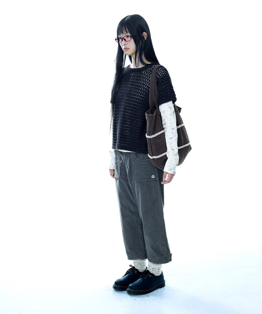POING HALF KNIT CHARCOAL