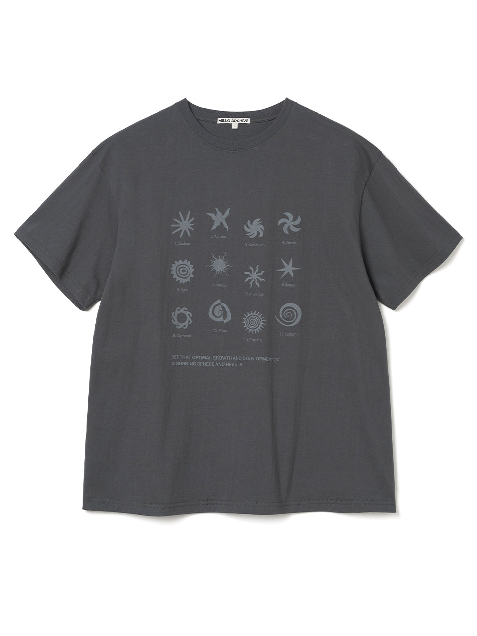 Scroll Square T-Shirts [Charcoal Gray]