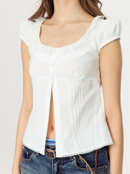 SUGAR PUFF BLOUSE (WHITE)