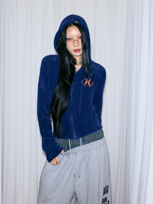 HOTEL FUR KNIT ZIP-UP