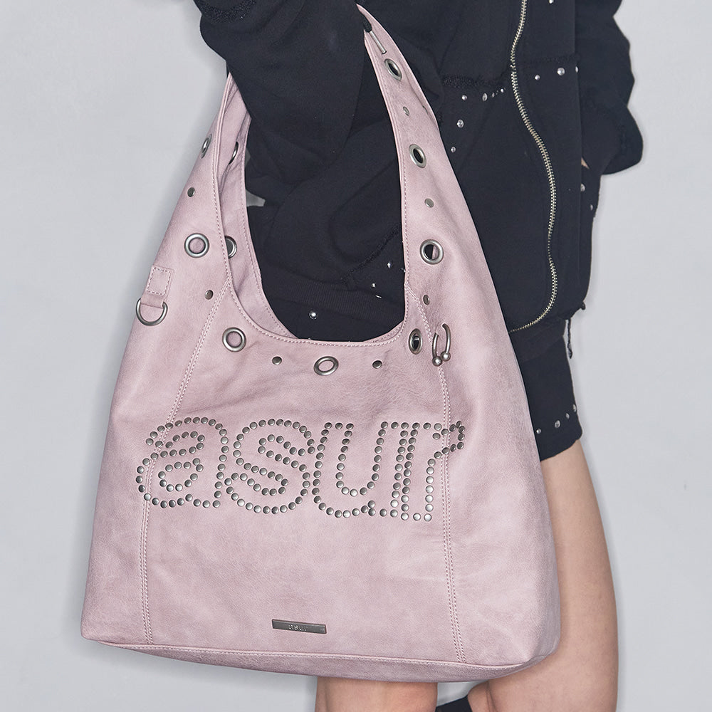 Crash Eyelet Shoulder Bag / Pink