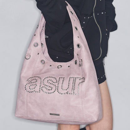 Crash Eyelet Shoulder Bag / Pink
