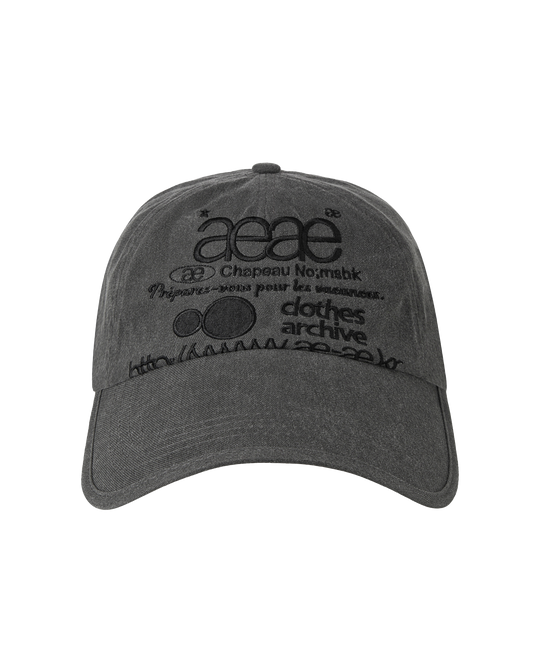 WEB LOGO PIGMENT CAP [CHARCOAL]