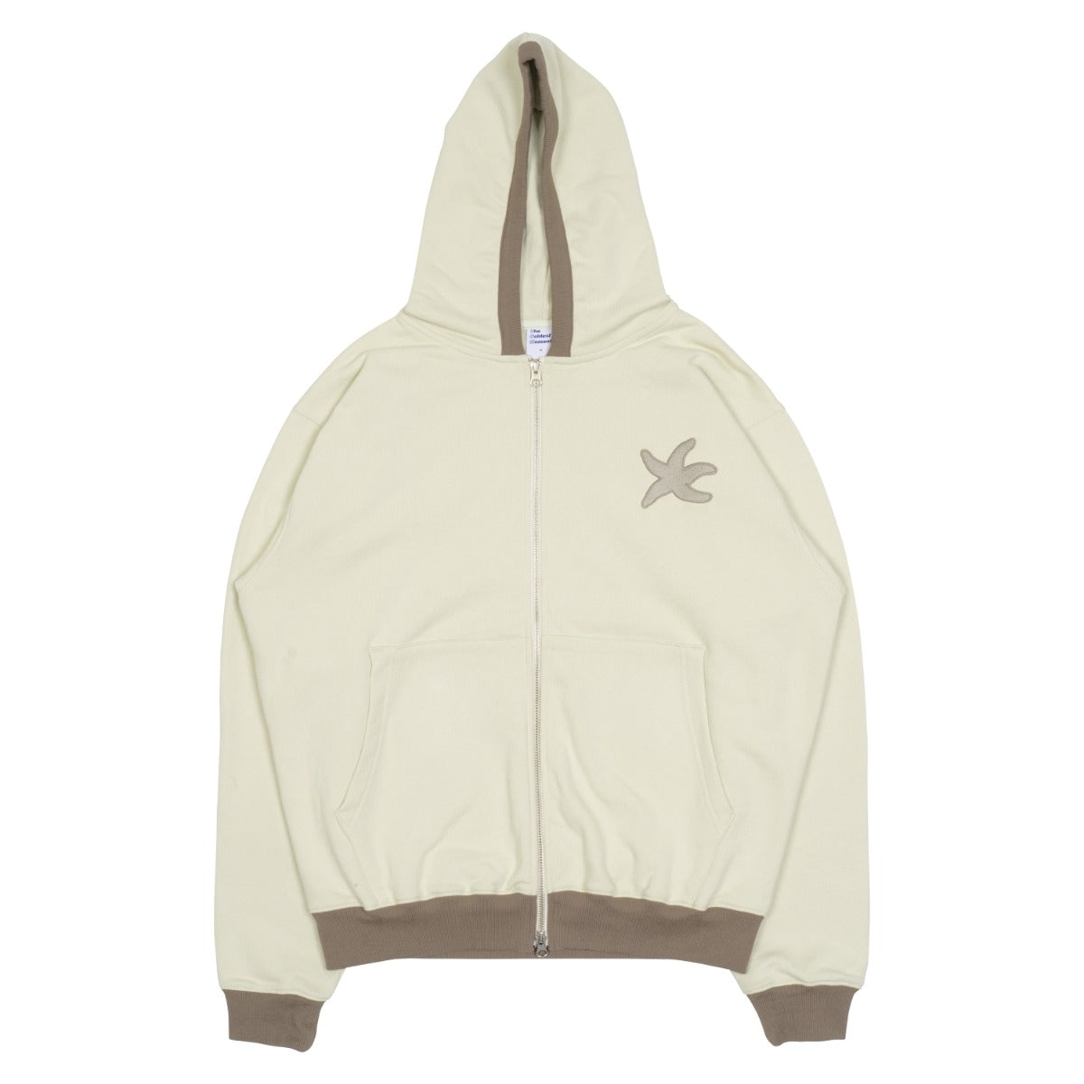 TCM line hooded zip-up (brown)