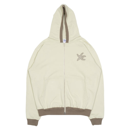 TCM line hooded zip-up (brown)