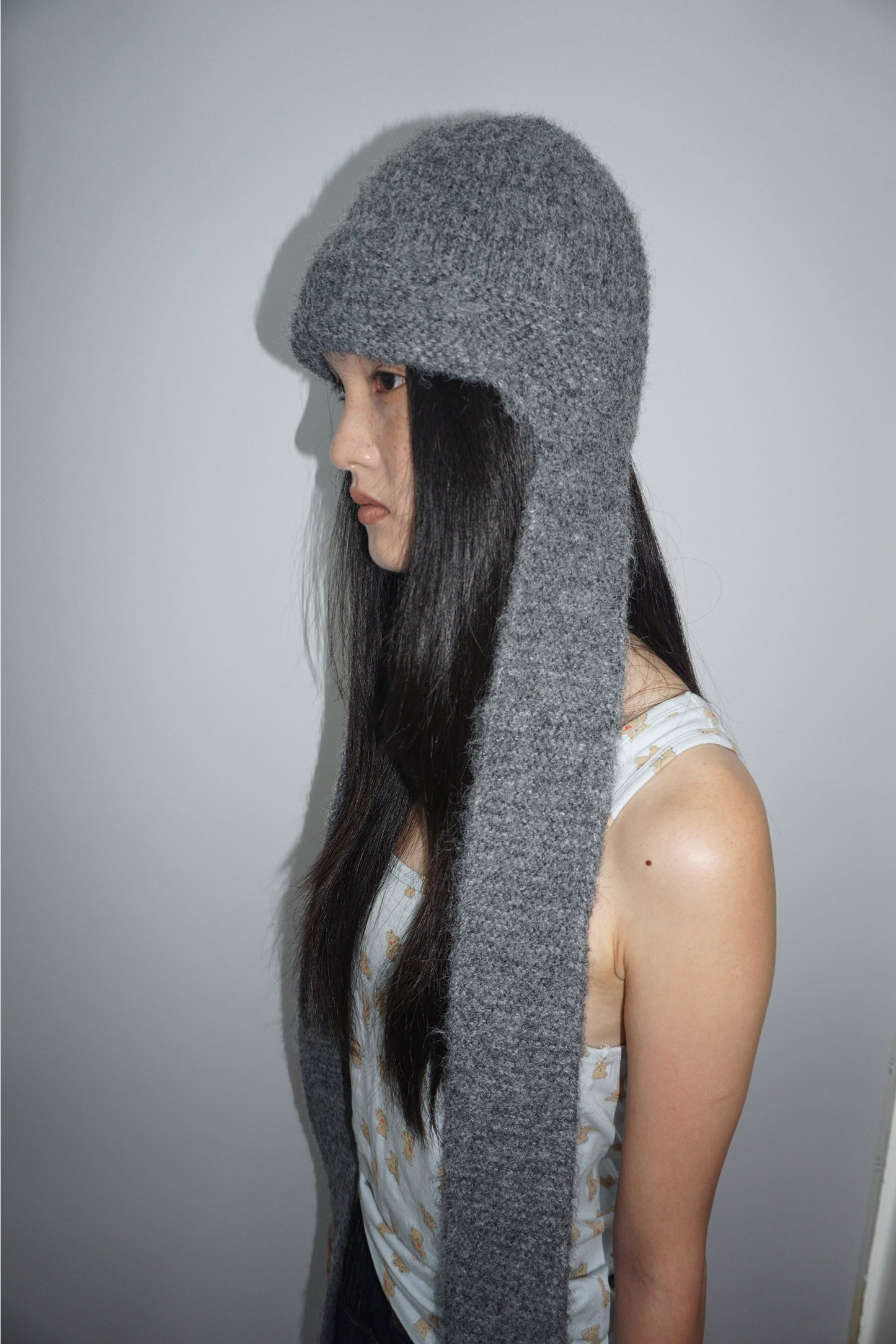 Flap Tail Beanie Charcoal