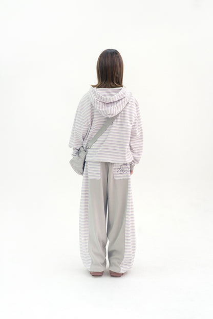 Stripe Korilakkuma jogger pants (Pink)