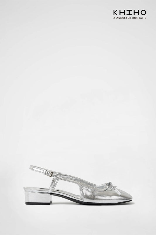 BALLERINA SLINGBACKS / SILVER