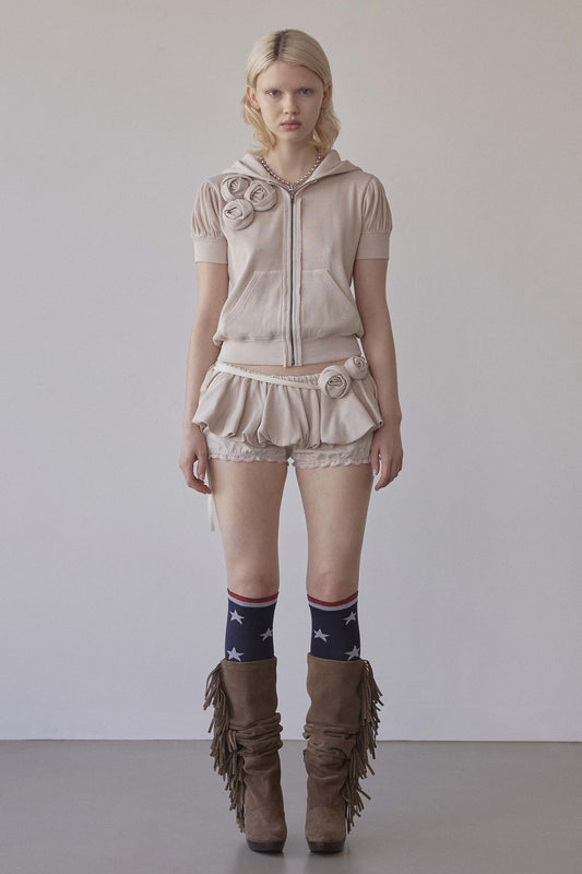Washed Rose Bloomer Skort Raw