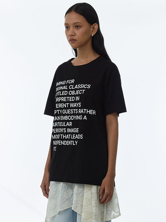 Lettering Archive T-shirts [Black]