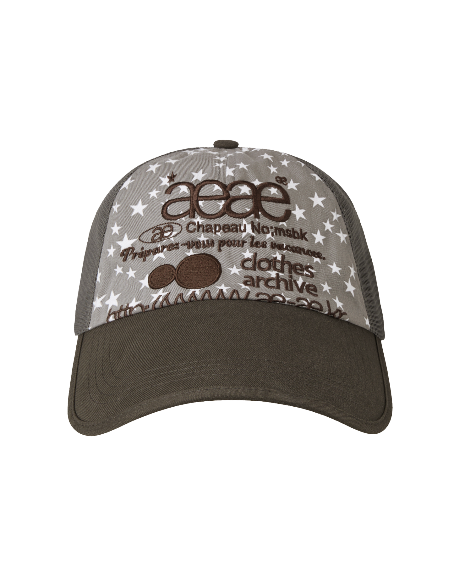 WEB LOGO STAR MESH CAP [GREY]
