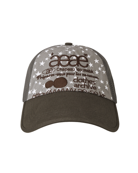 WEB LOGO STAR MESH CAP [GREY]