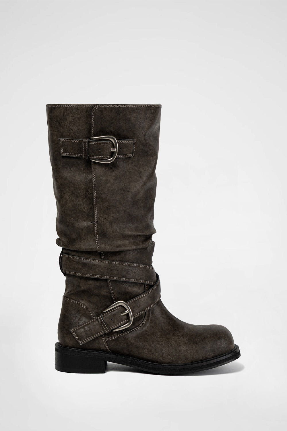 Raven Foldable Buckle Boots / 3 COLOR