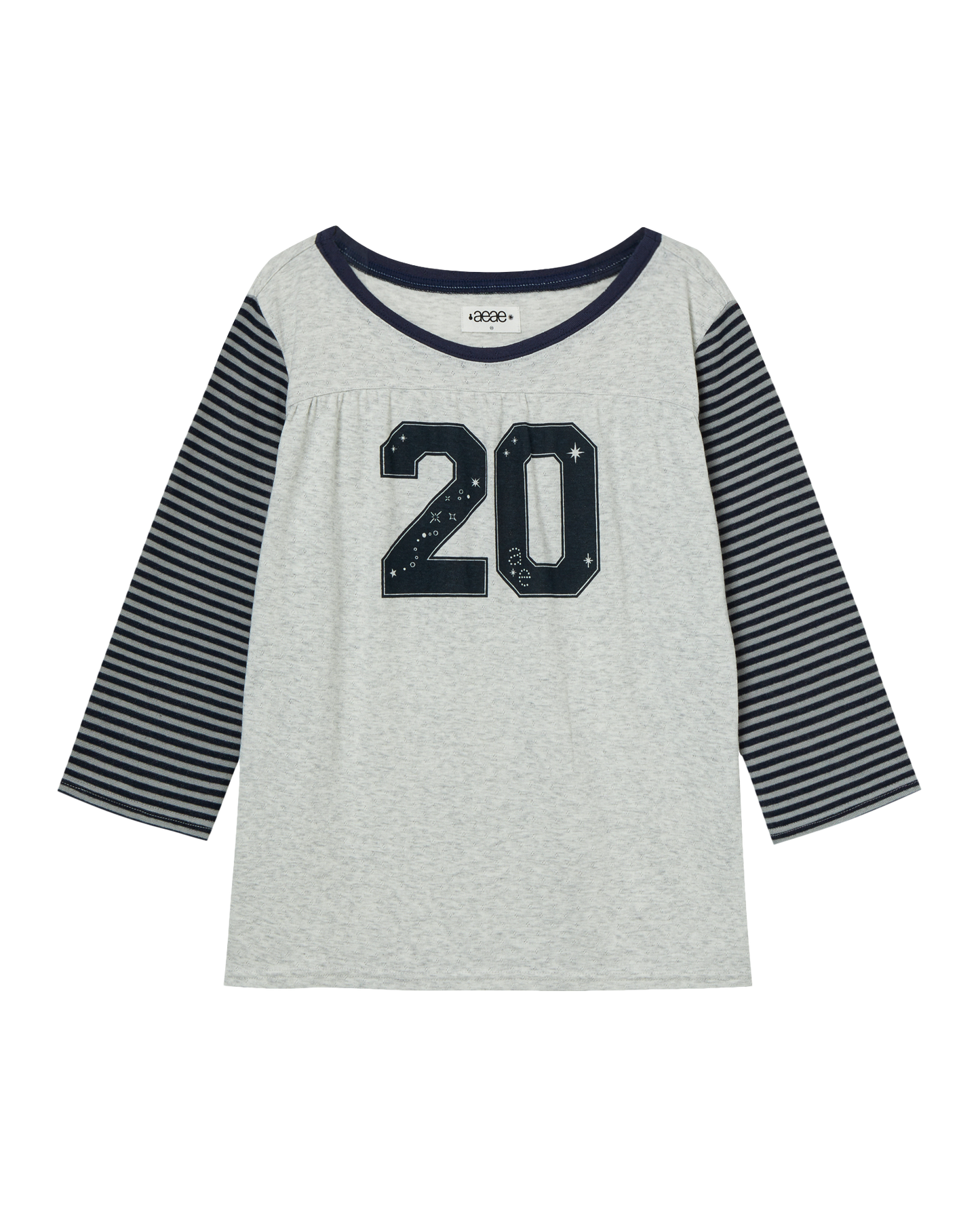 STRIPE COMBI TEE [NAVY]