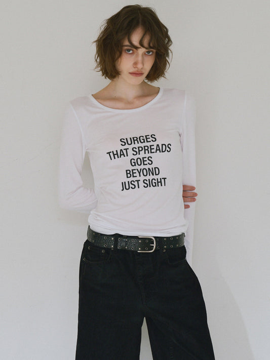 Typography T-shirts [White]