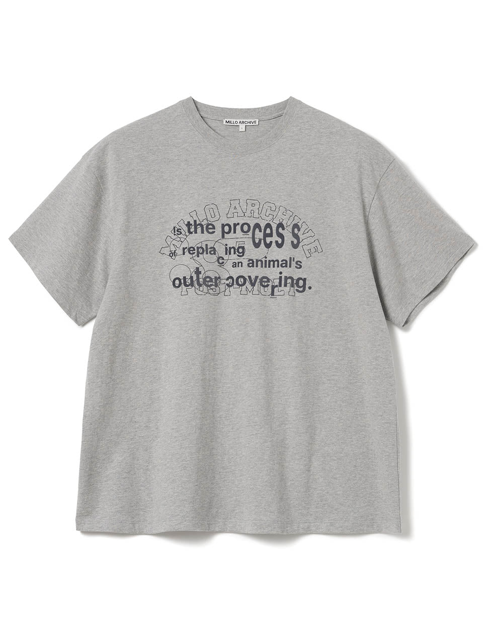 Typo Layered T-Shirts [Melange Gray]