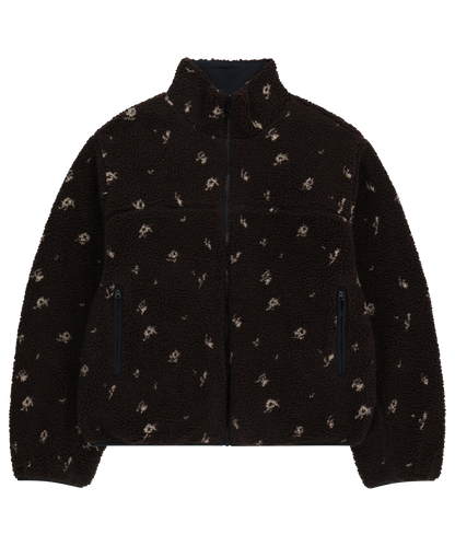 PETAL REVERSIBLE FLEECE JACKET BROWN
