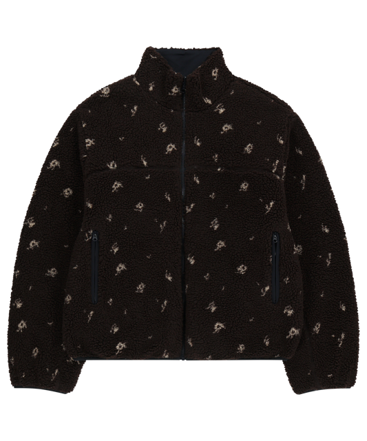 PETAL REVERSIBLE FLEECE JACKET BROWN