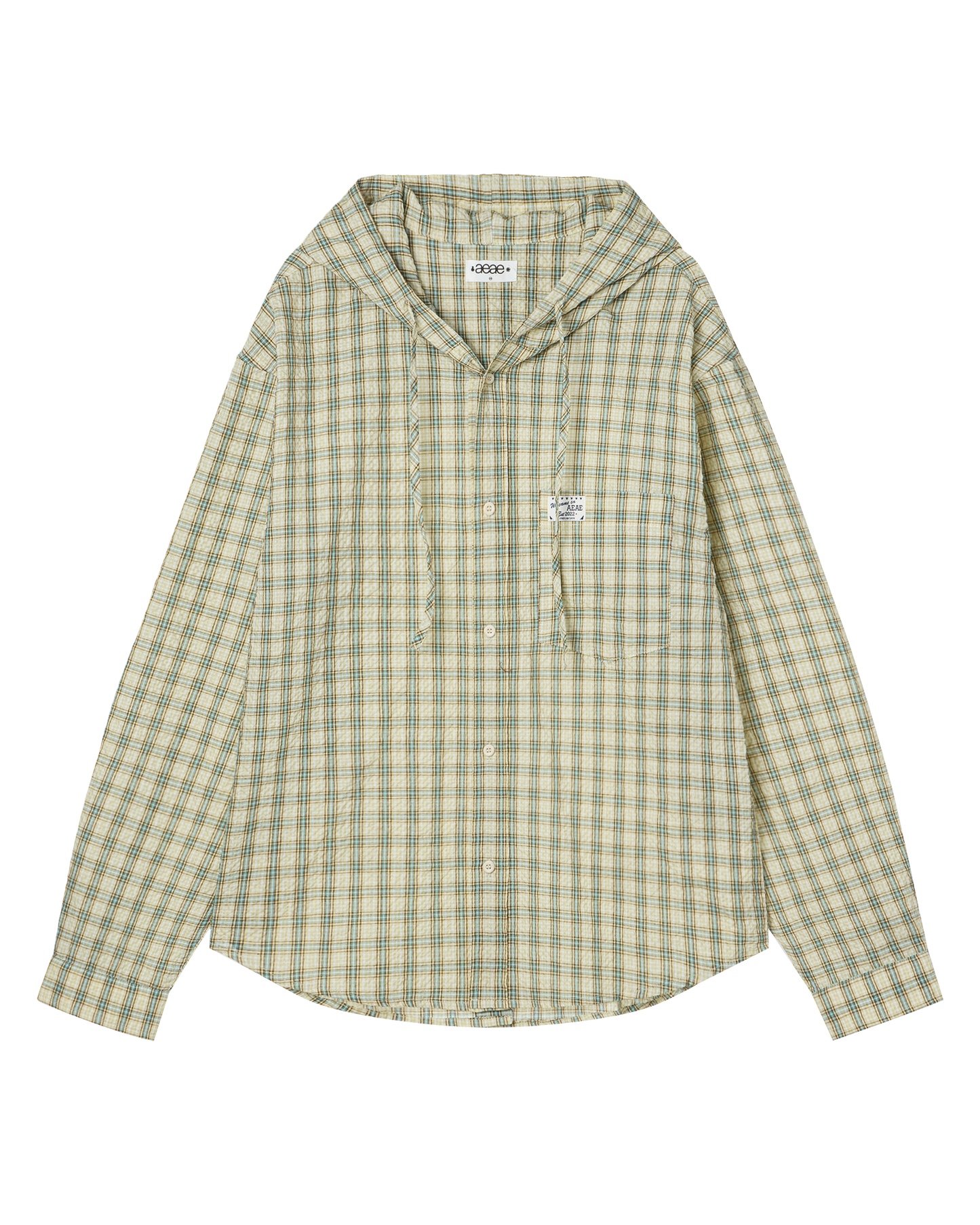 CHECK HOOD SHIRTS [LIME]