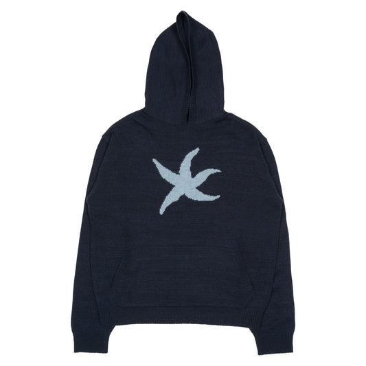 TCM starfish logo knit hoodie (navy)