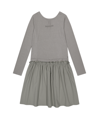 2WAY SHIRRING ONE PIECE LIGHT KHAKI