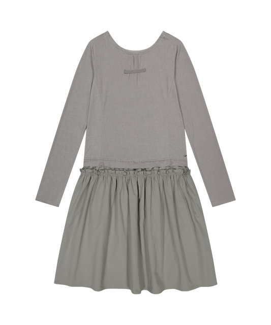 2WAY SHIRRING ONE PIECE LIGHT KHAKI