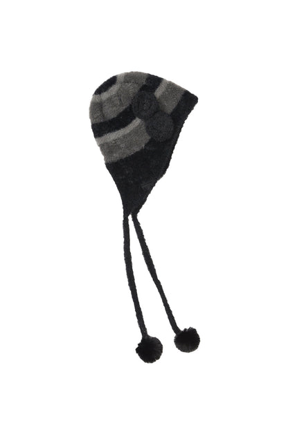 Fleur Earflap Beanie Black