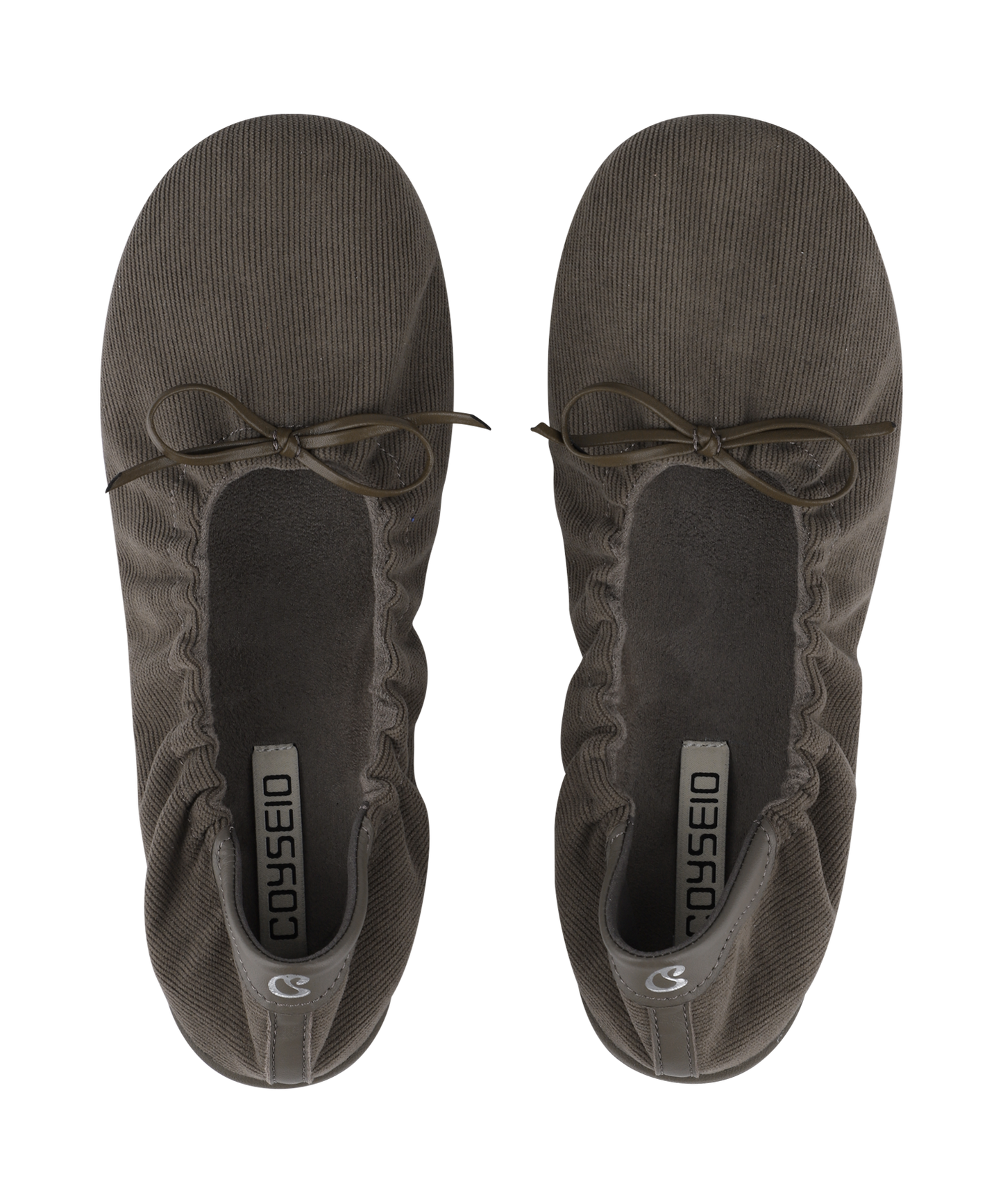 SHIRRING FLAT SHOES BROWN