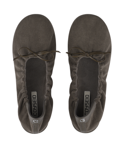 SHIRRING FLAT SHOES BROWN