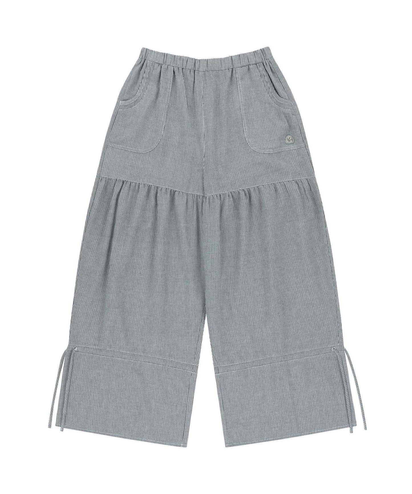 SHIRRING ROUGH PANTS STRIPE 