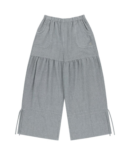 SHIRRING ROUGH PANTS STRIPE 