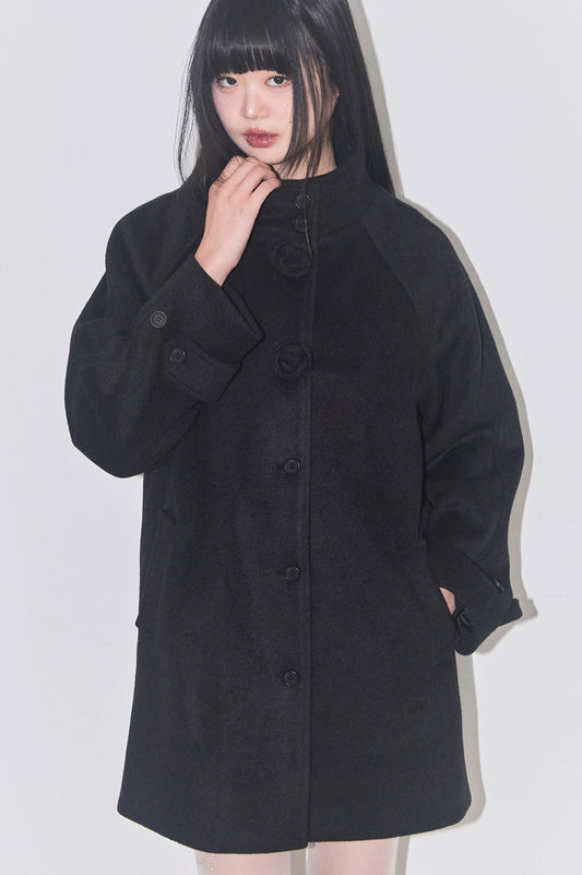 Fleur Half Coat Black