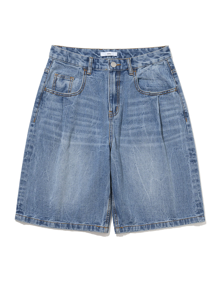 Denim Bermuda Pants [Light Blue]