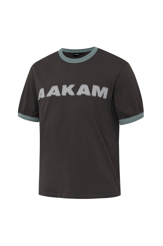 Logo Patch Ringer Top (Dark Gray)