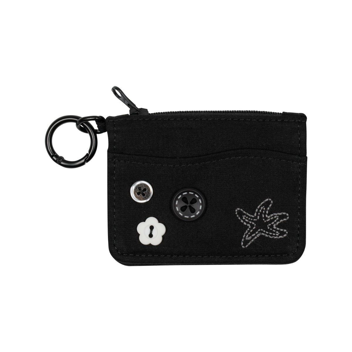 TCM button card wallet (black)